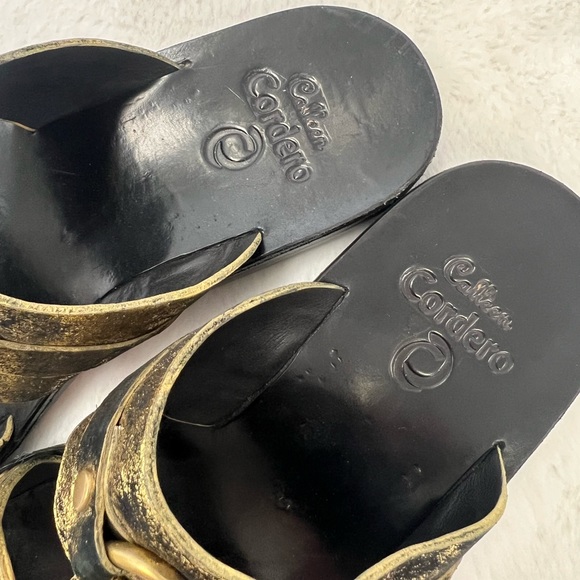 Stylish Black and Gold Women's Sandals - Picture 10 of 12